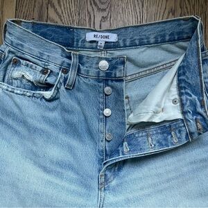 RE/DONE high rise straight leg jeans